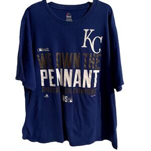 Majestic Kansas City KC t-shirt 2XL baseball men Blue
